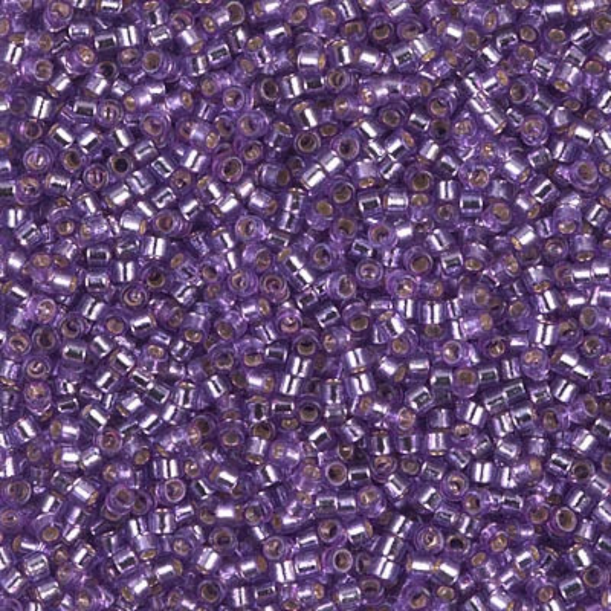 Miyuki 11/0 Delica Beads, DB2168, Duracoat Silver Lined Orchid, 5g