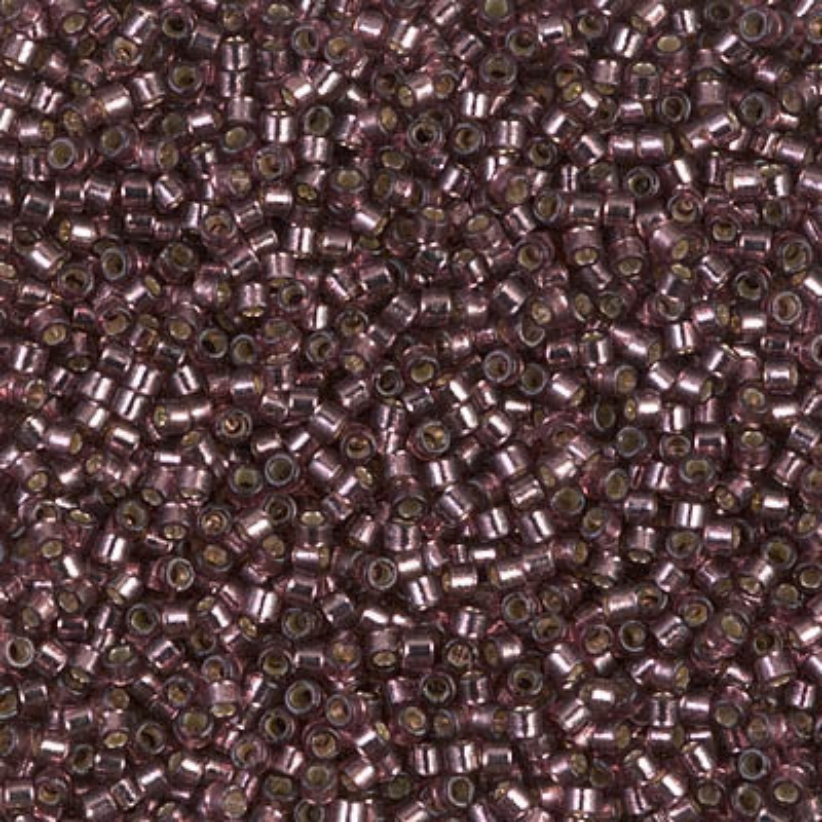 Miyuki 11/0 Delica Beads, DB2170, Duracoat Silver Lined Raisin, 5g