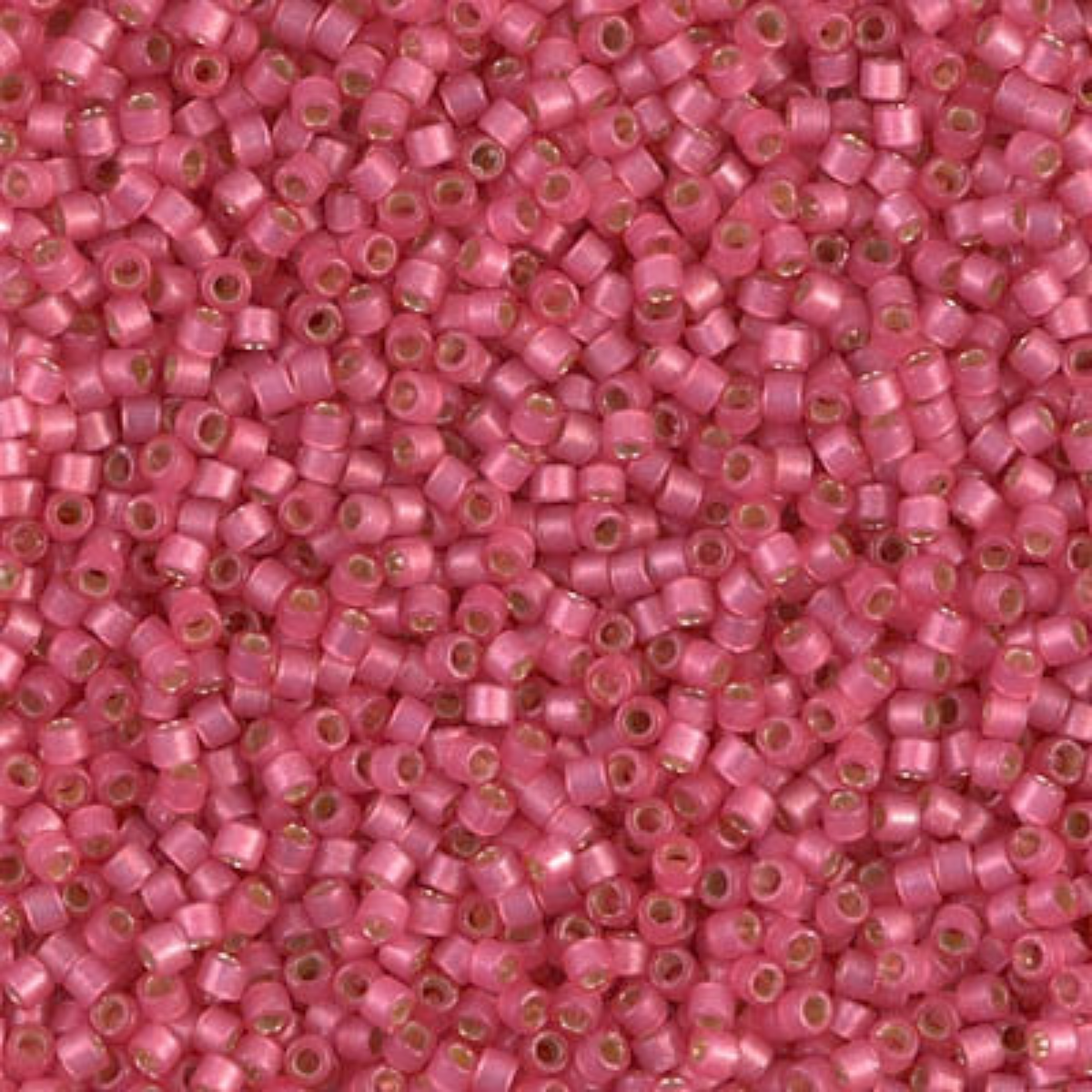Miyuki 11/0 Delica Beads, DB2175, Duracoat Silver Lined Semi-Matte Hibiscus, 5g