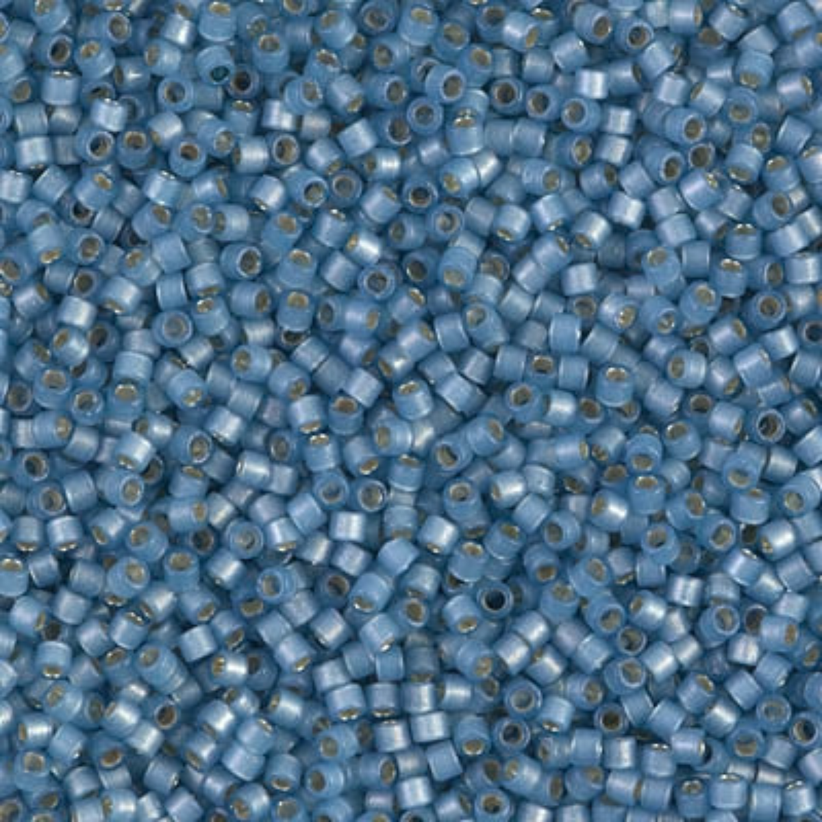 Miyuki 11/0 Delica Beads, DB2176, Duracoat Silver Lined Semi-Matte Light Bayberry, 5g