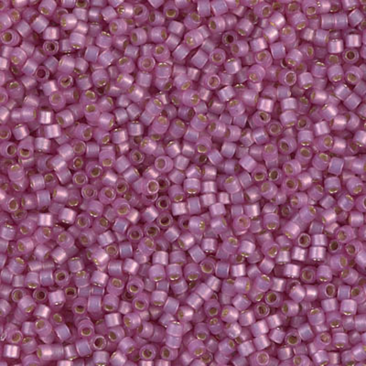 Miyuki 11/0 Delica Beads, DB2180, Duracoat Silver Lined Semi-Matte Orchid, 5g