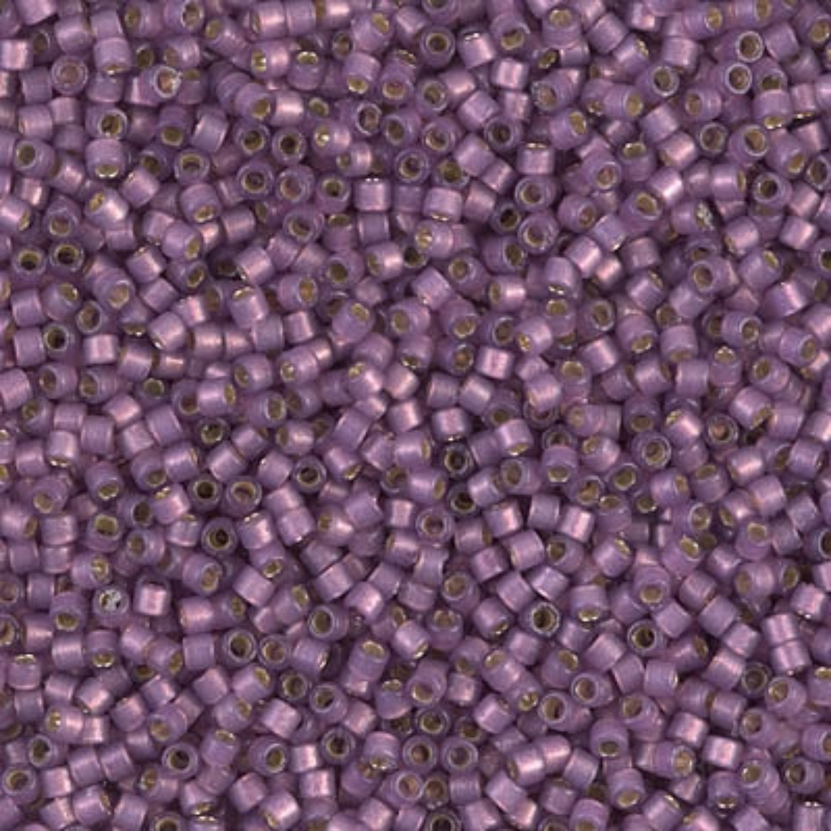 Miyuki 11/0 Delica Beads, DB2182, Duracoat Silver Lined Semi-Matte Lilac, 5g