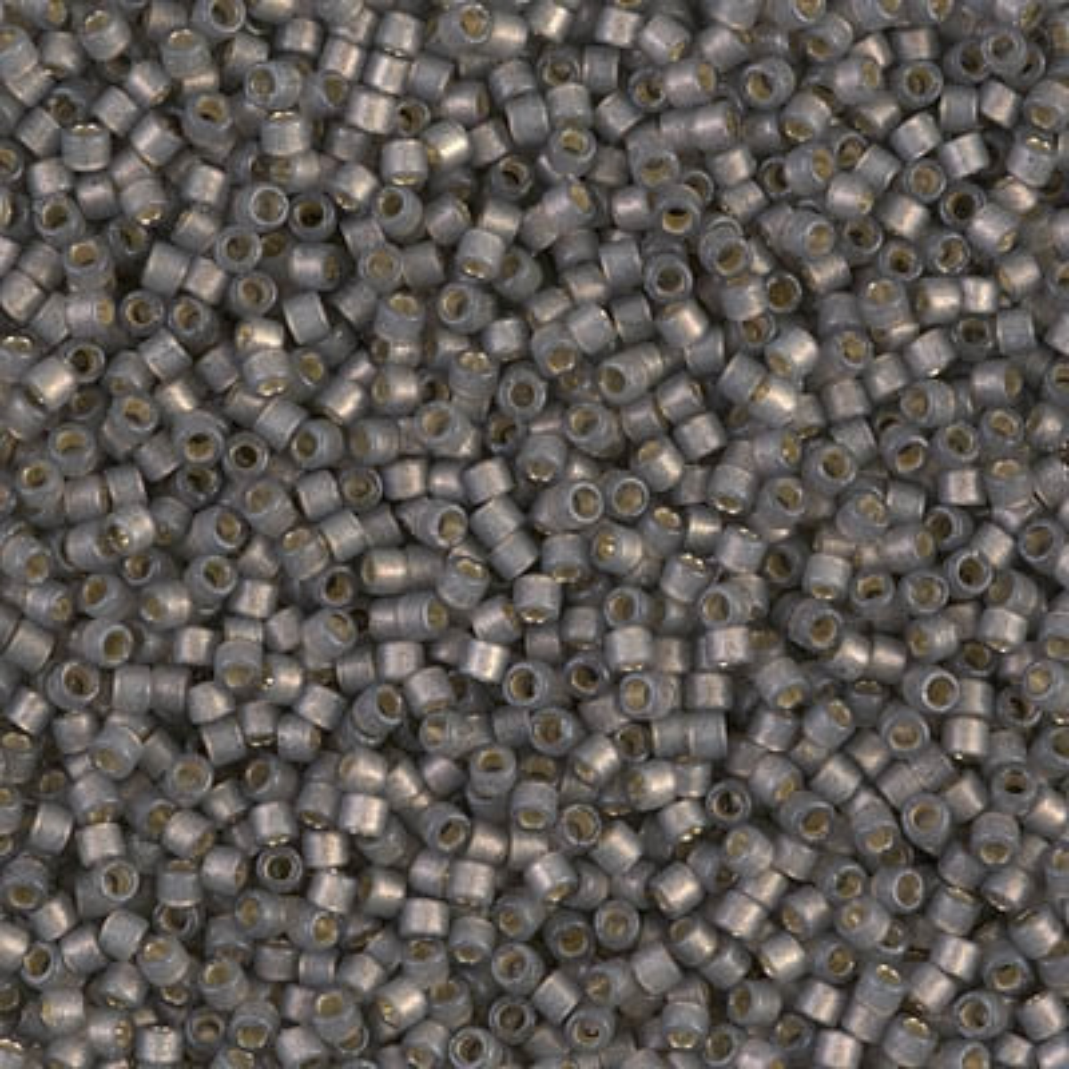 Miyuki 11/0 Delica Beads, DB2185, Duracoat Silver Lined Semi-Matte Acacia, 5g