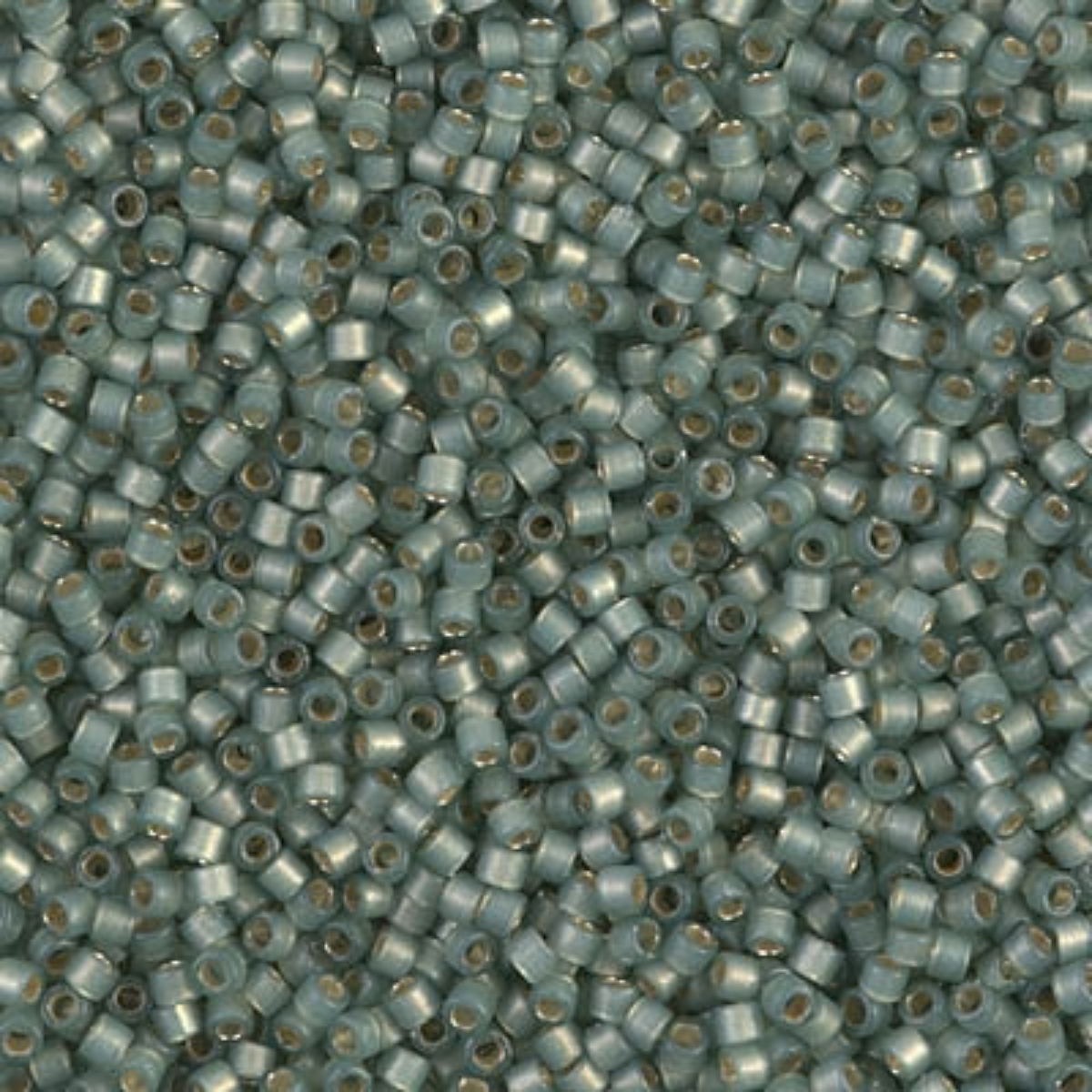Miyuki 11/0 Delica Beads, DB2190, Duracoat Silver Lined Semi-Matte Laurel, 5g