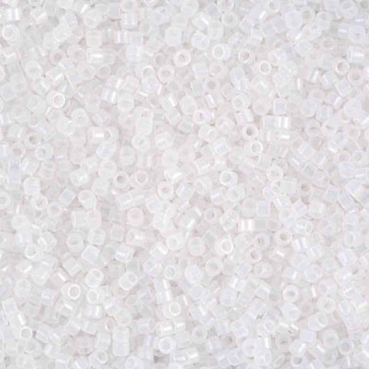 Miyuki 11/0 Delica Beads, DB0220, White Opal, 5g