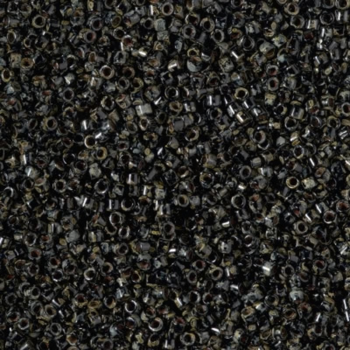 Miyuki 11/0 Delica Beads, DB2261, Picasso Smoky Black, 5g