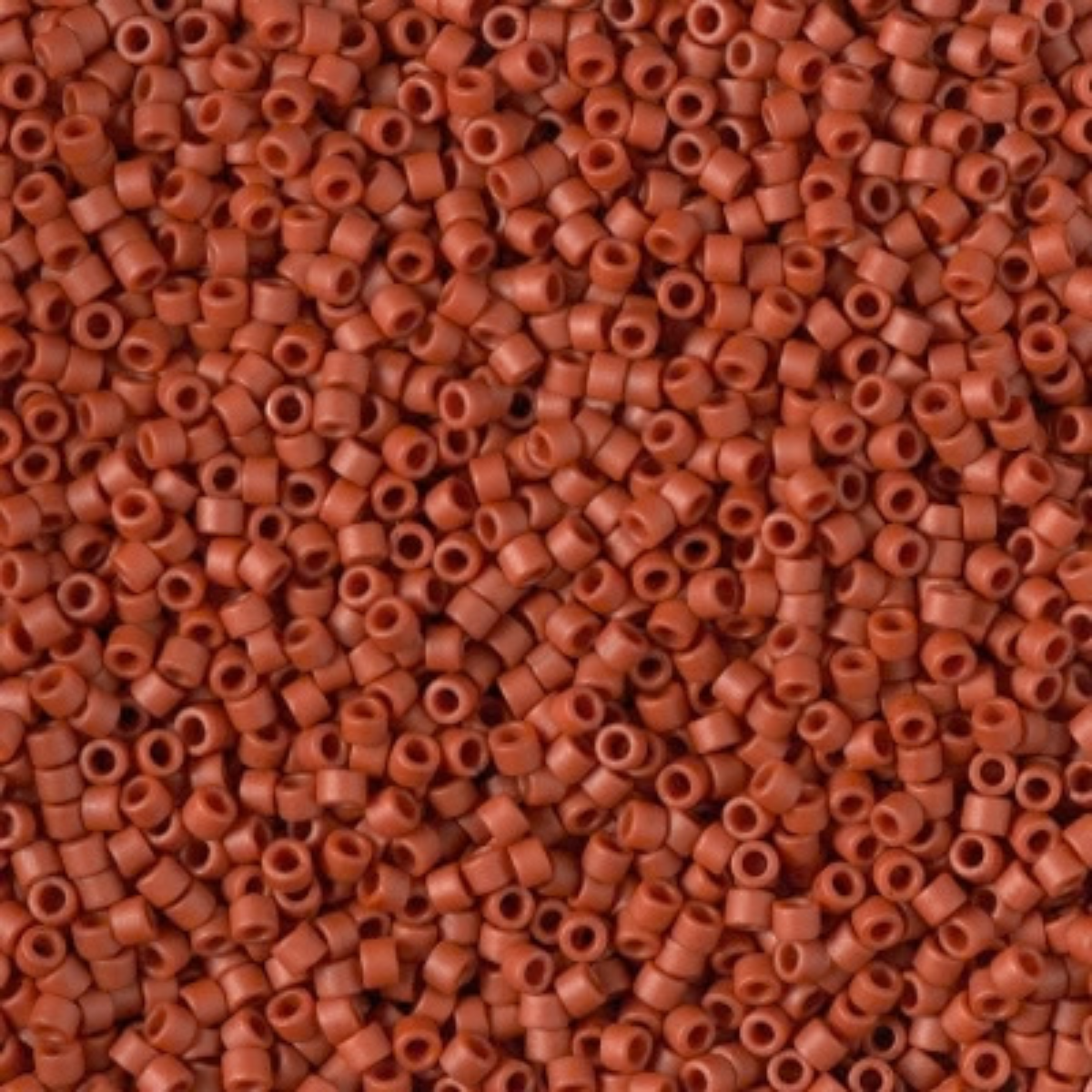 Miyuki 11/0 Delica Beads, DB2288, Opaque Frost Glazed Burnt Red, 5g
