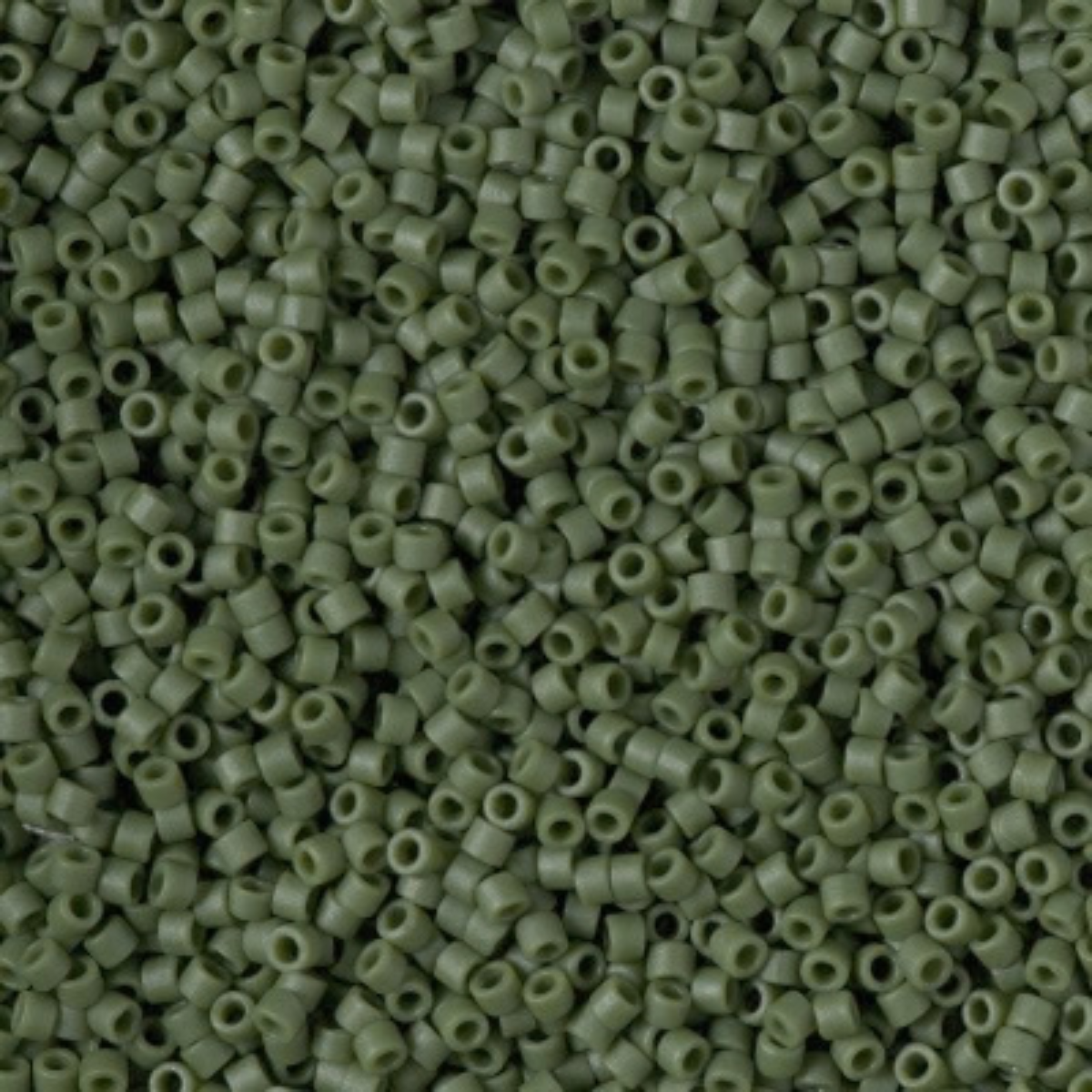 Miyuki 11/0 Delica Beads, DB2291, Opaque Frost Glaze Dark Green, 5g