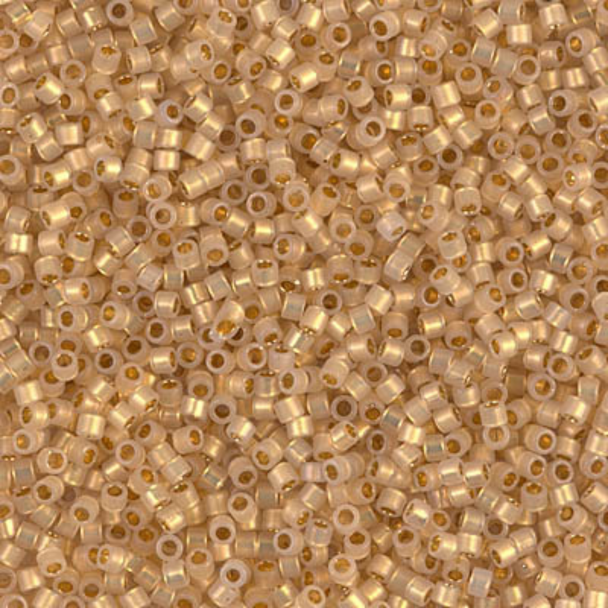 Miyuki 11/0 Delica Beads, DB0230, 24KT Gold Lined Cream, 5g