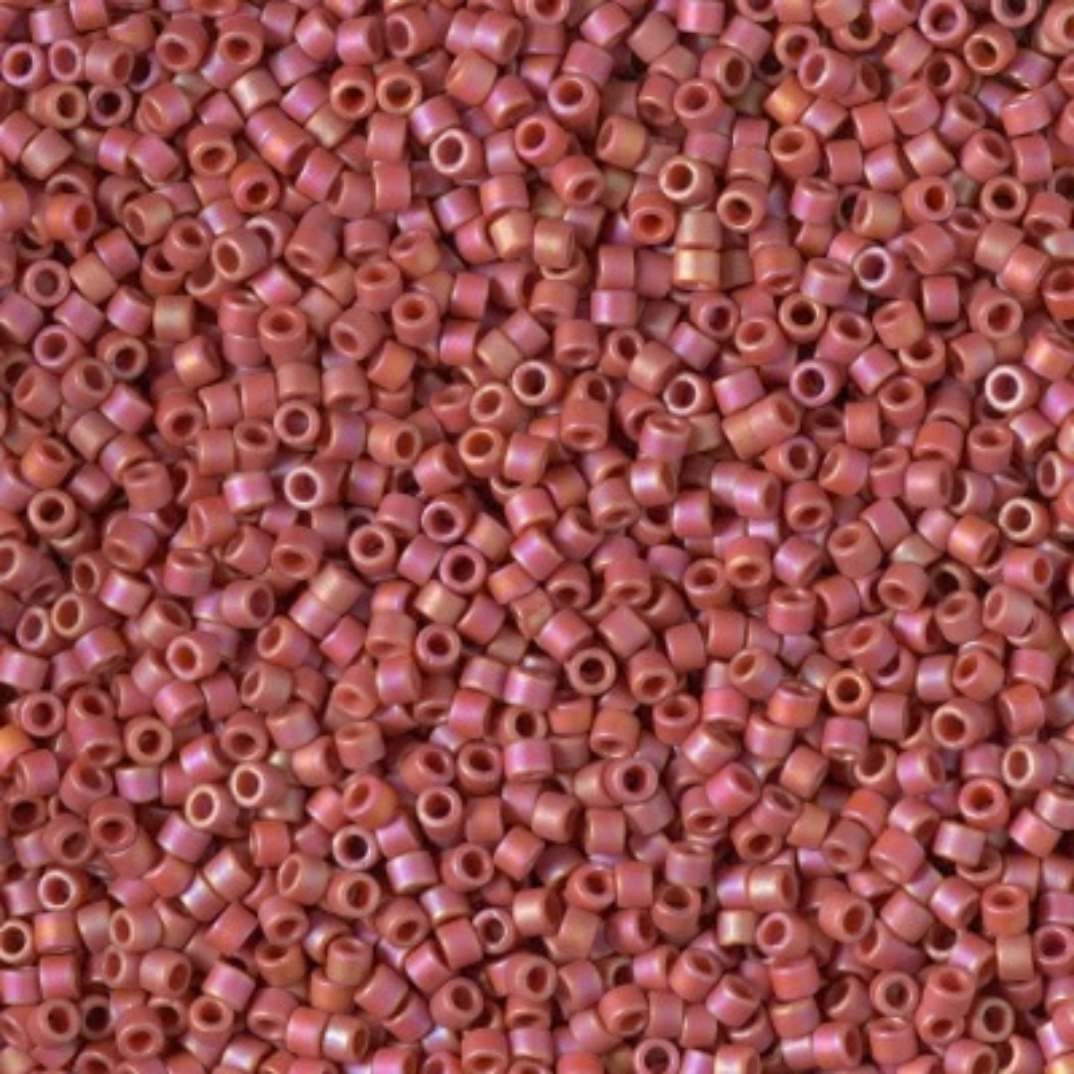 Miyuki 11/0 Delica Beads, DB2306, Opaque Frost Glaze Rainbow Cardinal, 5g
