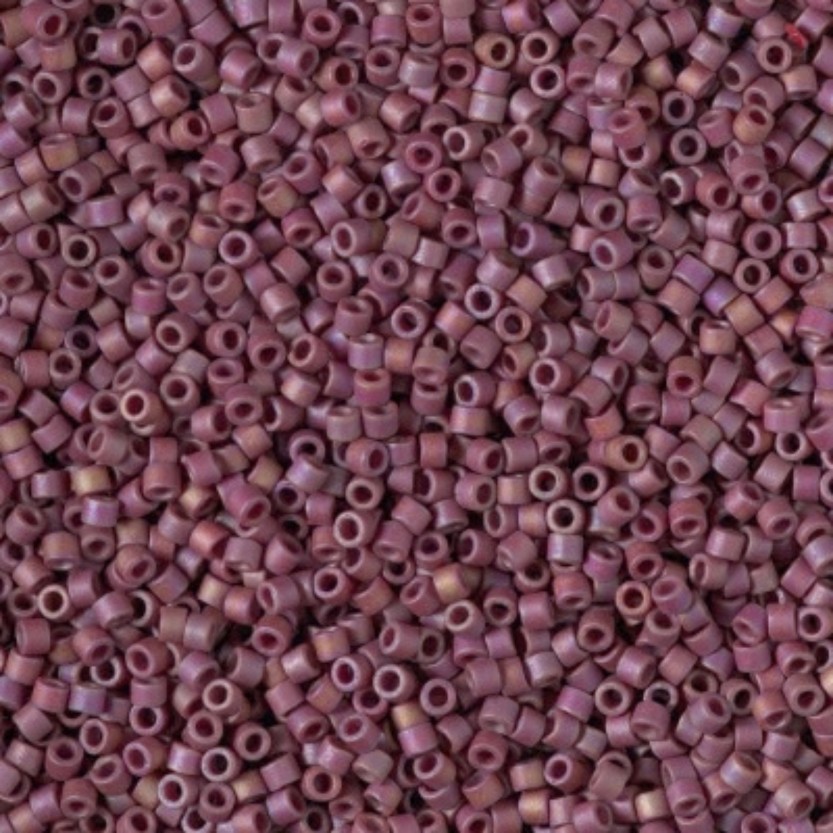 Miyuki 11/0 Delica Beads, DB2308, Opaque Frost Glaze Rainbow Dark Red, 5g
