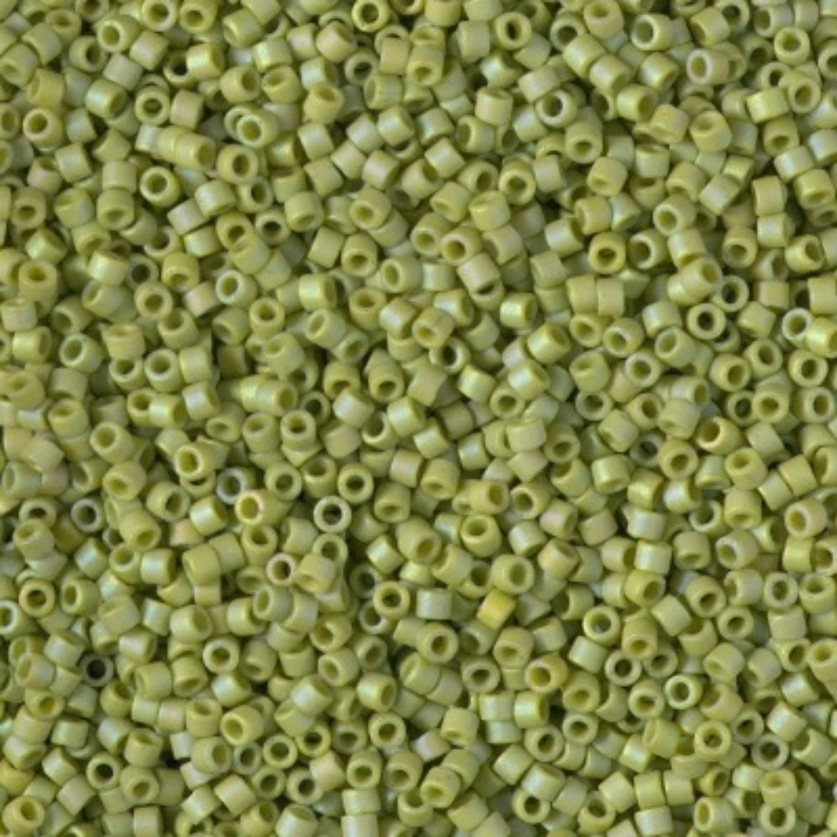 Miyuki 11/0 Delica Beads, DB2309, Opaque Frost Glaze Rainbow Olive, 5g