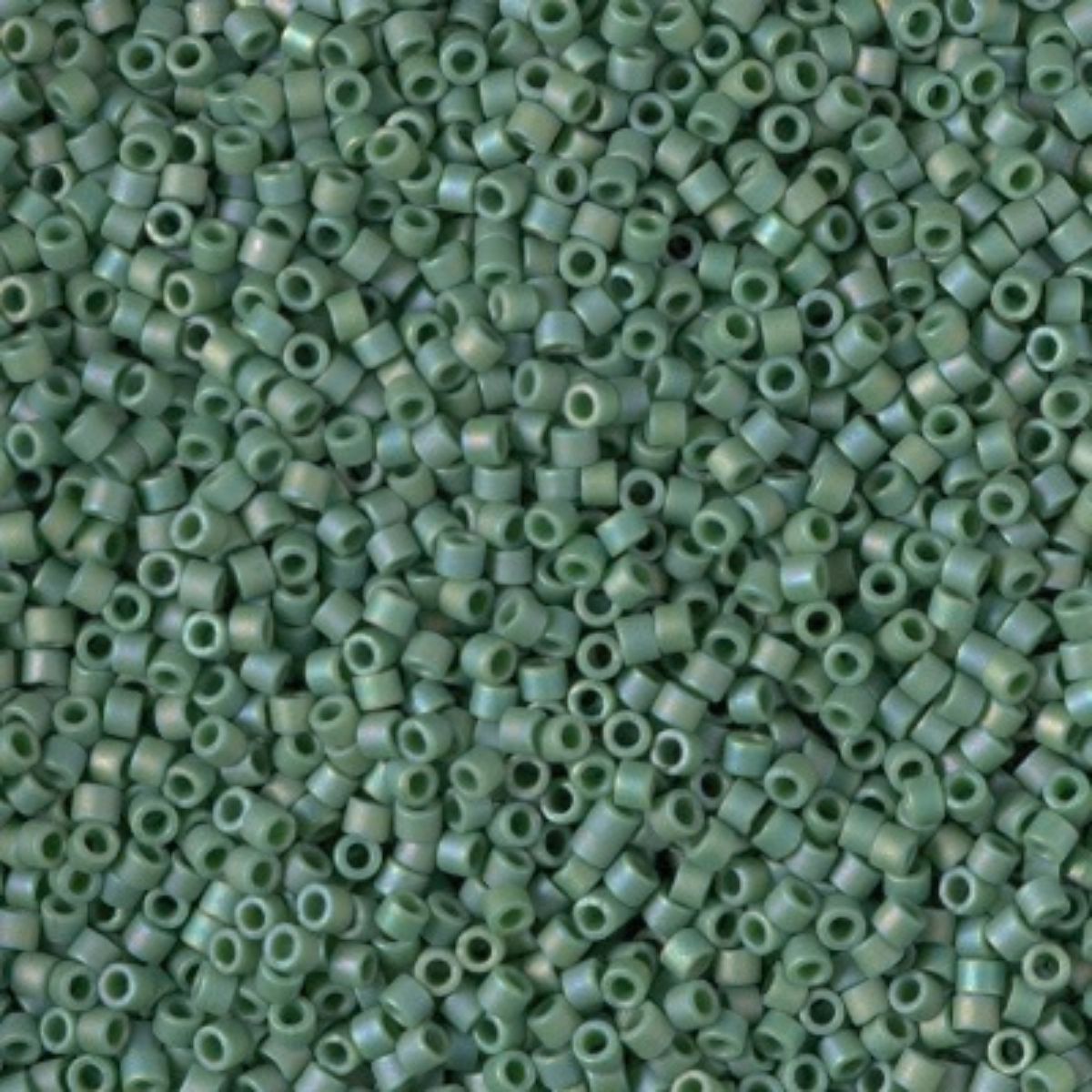 Miyuki 11/0 Delica Beads, DB2311, Opaque Frost Glaze Rainbow Green, 5g