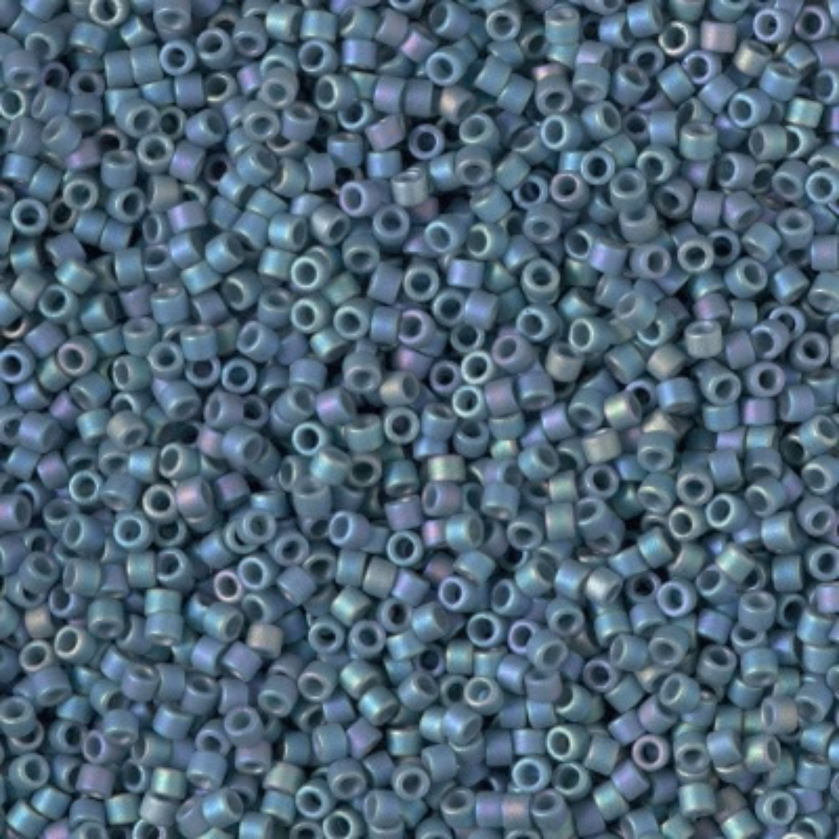 Miyuki 11/0 Delica Beads, DB2316, Opaque Frost Glaze Rainbow Dark Teal, 5g
