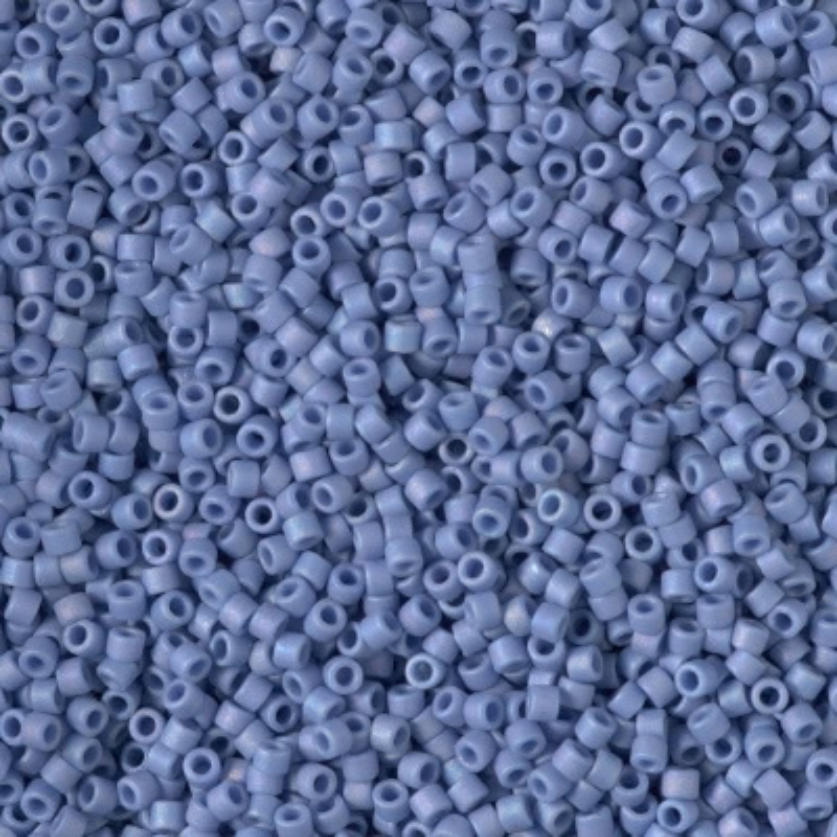 Miyuki 11/0 Delica Beads, DB2318, Opaque Frost Glaze Rainbow Soft Blue, 5g