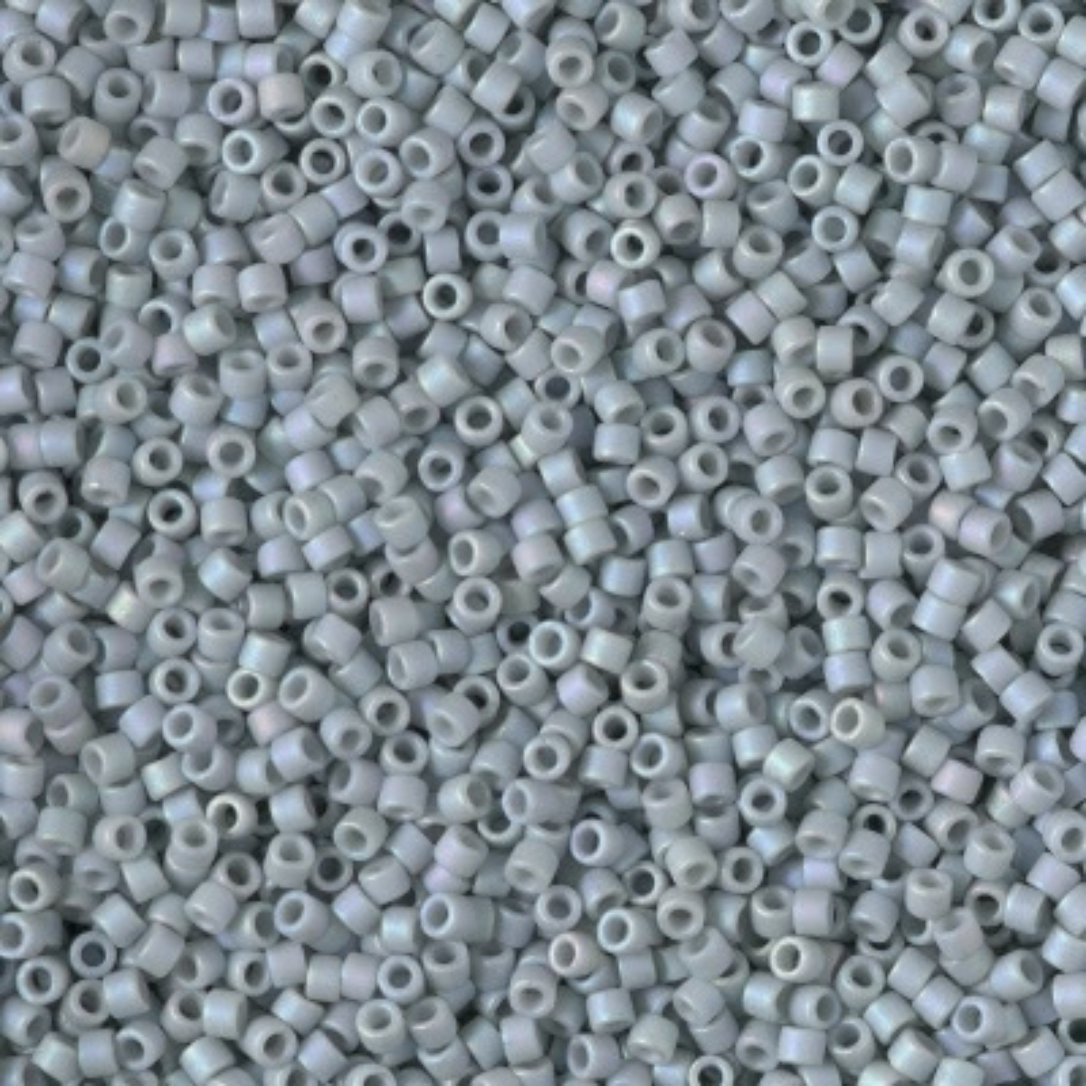 Miyuki 11/0 Delica Beads, DB2320, Opaque Frost Glaze Rainbow Cadet Grey, 5g