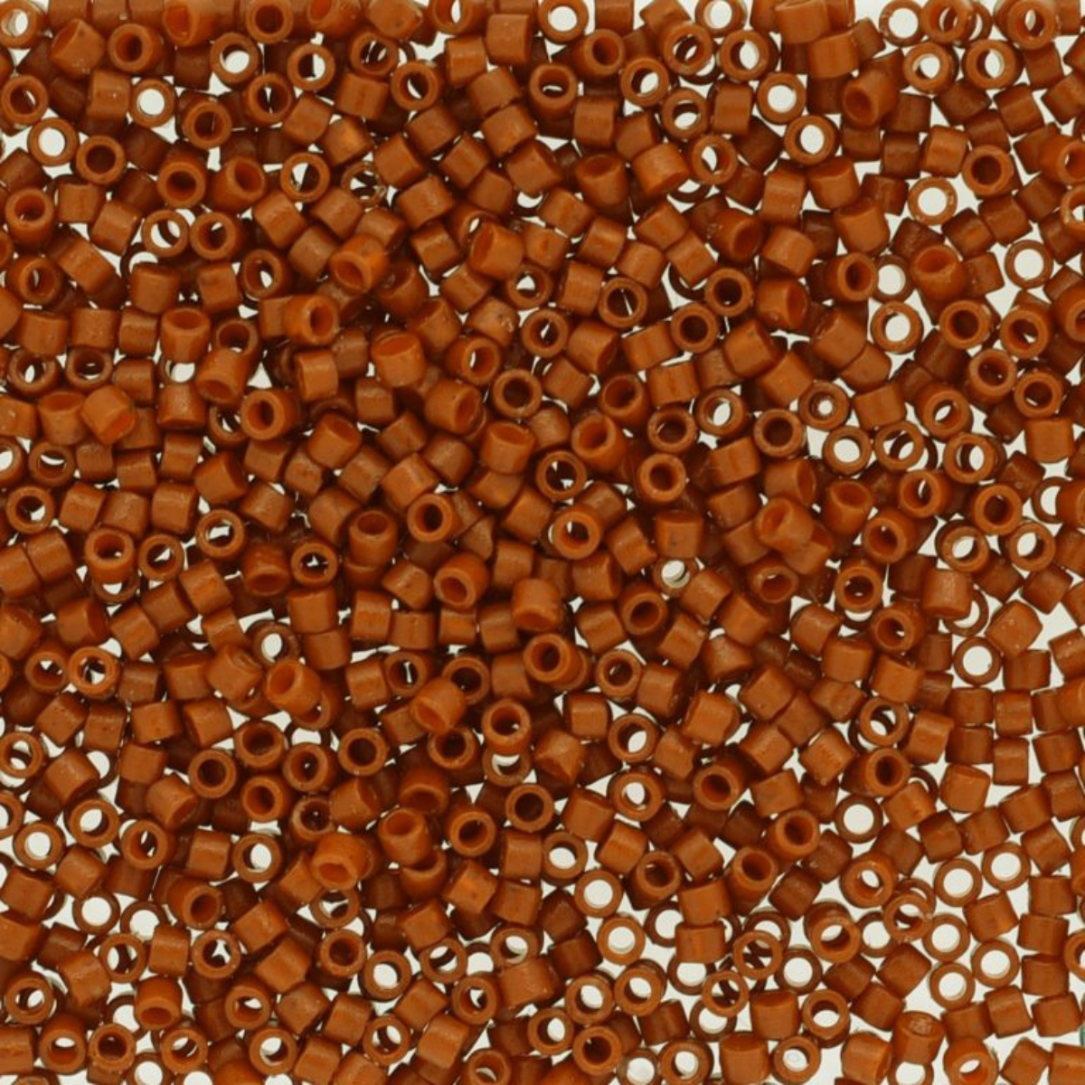 Miyuki 11/0 Delica Beads, DB2352, Duracoat Opaque Orange Rust, 5g