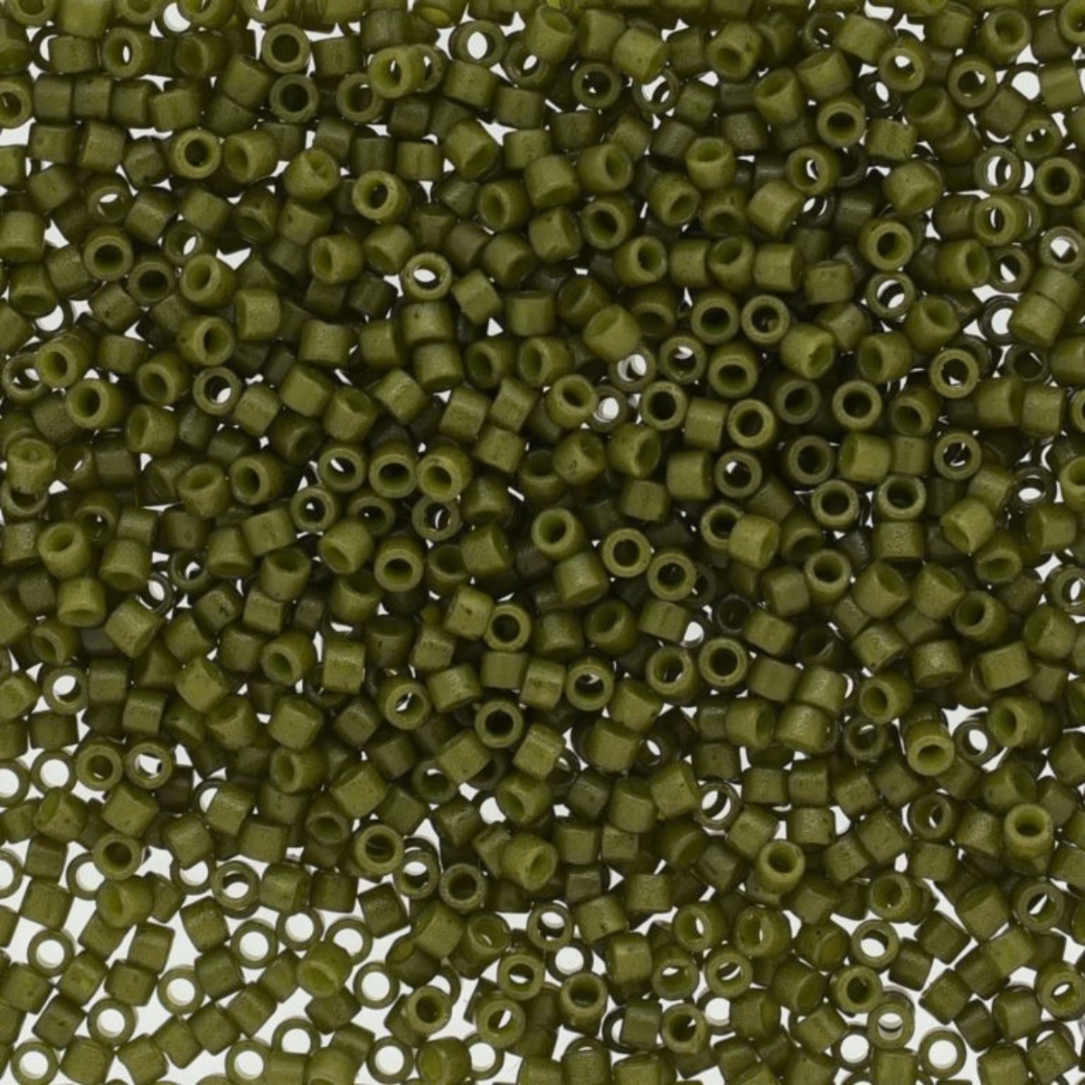 Miyuki 11/0 Delica Beads, DB2357, Duracoat Opaque Army Green, 5g