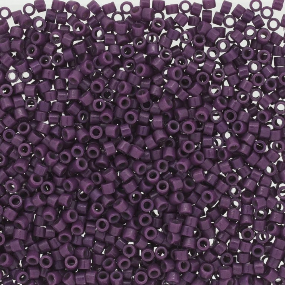 Miyuki 11/0 Delica Beads, DB2360, Duracoat Opaque Dark Purple, 5g