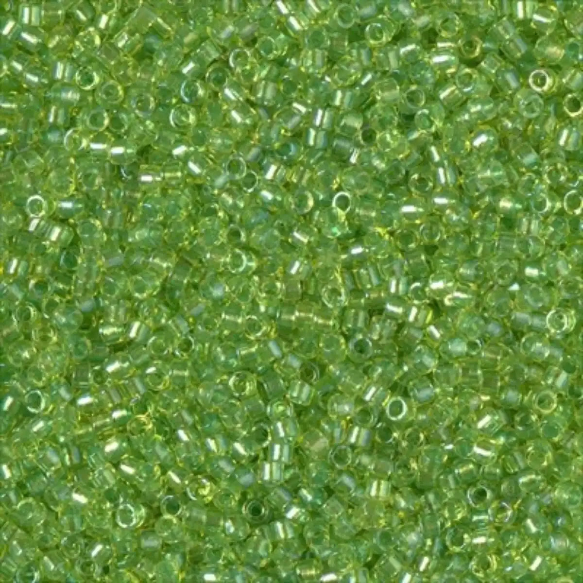 Miyuki 11/0 Delica Beads, DB2376, Fancy Lined Celery, 5g