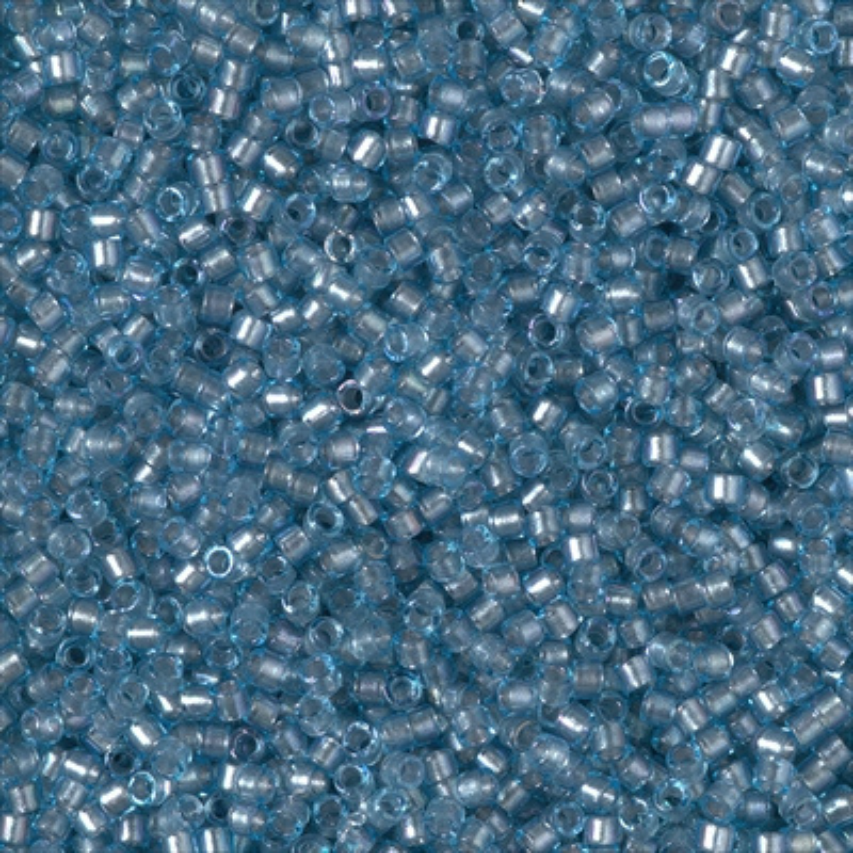 Miyuki 11/0 Delica Beads, DB2383, Fancy Lined Silver Sky, 5g