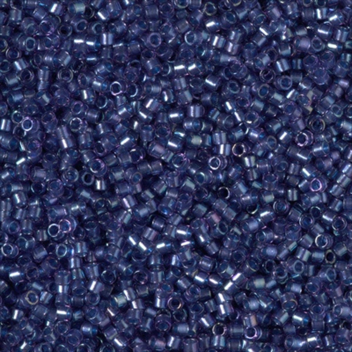 Miyuki 11/0 Delica Beads, DB2386, Fancy Lined Han Blue, 5g