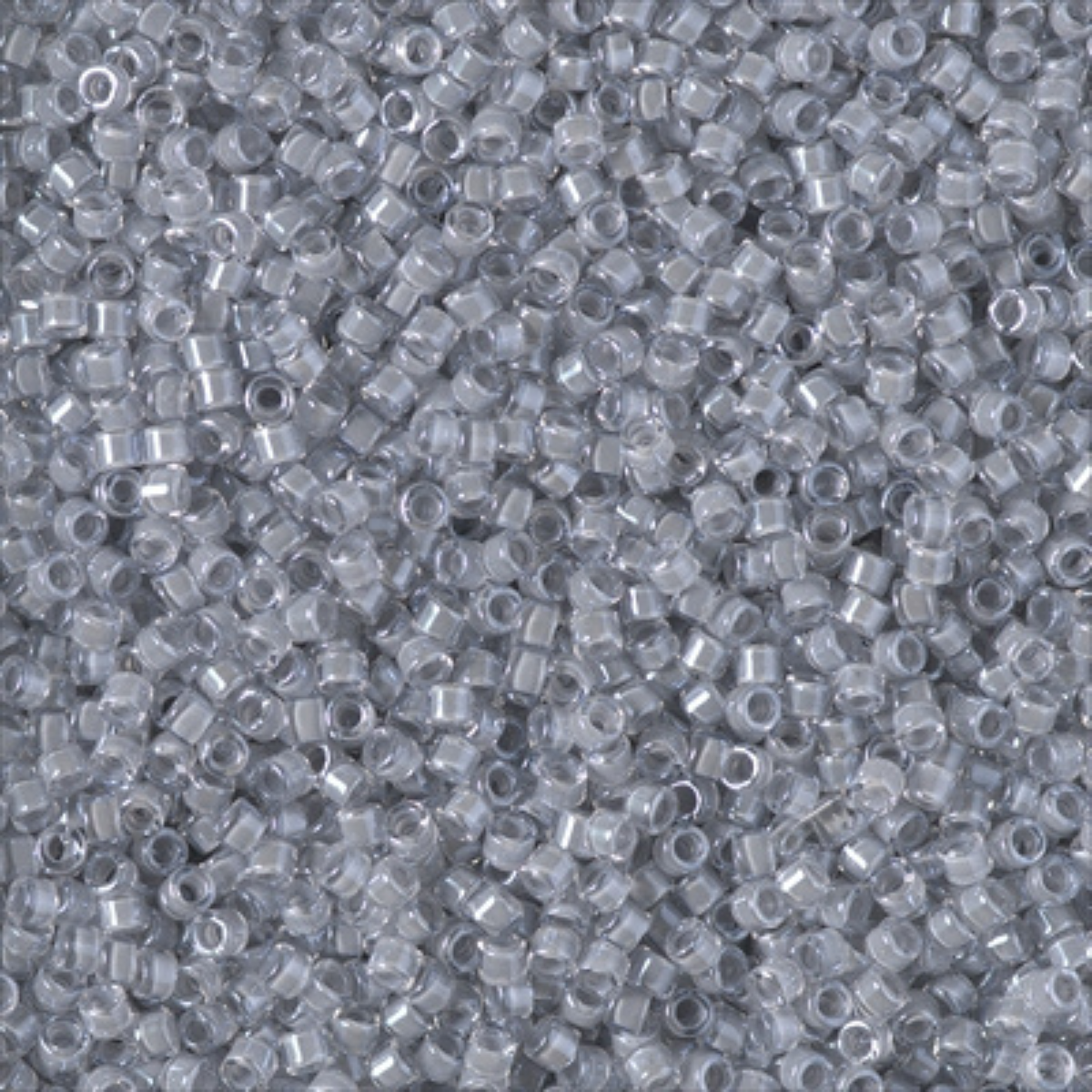 Miyuki 11/0 Delica Beads, DB2392, Fancy Lined Pearl Grey, 5g