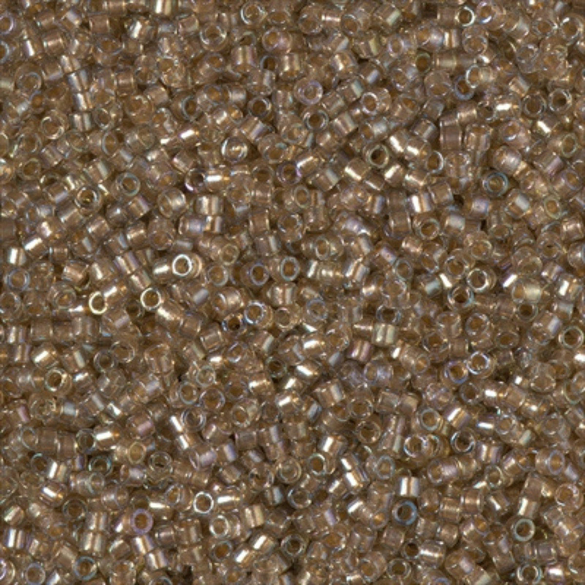 Miyuki 11/0 Delica Beads, DB2396, Fancy Lined Champagne, 5g