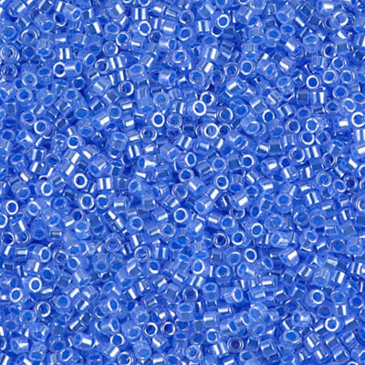 Miyuki 11/0 Delica Beads, DB0240, Lined Crystal/Sapphire Luster, 5g