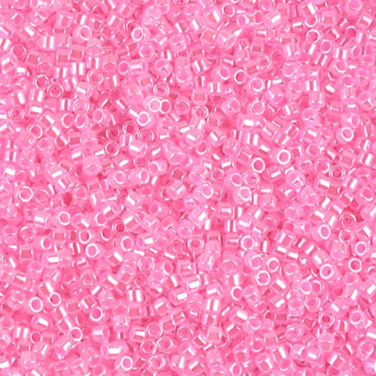 Miyuki 11/0 Delica Beads, DB0246, Lined Crystal/Dark Pink, 5g