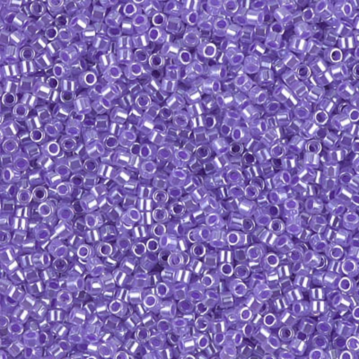 Miyuki 11/0 Delica Beads, DB0249, Lined Crystal/Purple, 5g