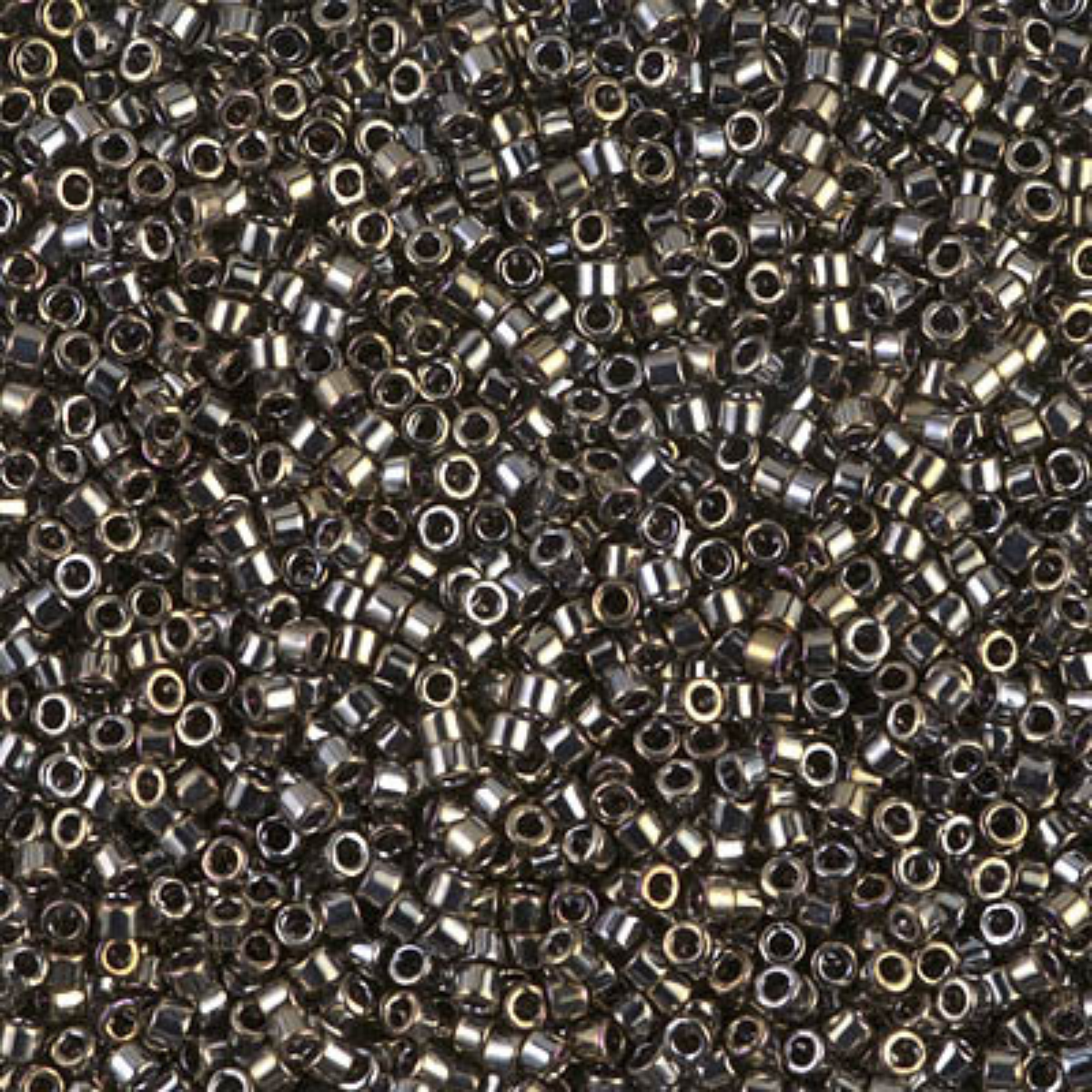 Miyuki 11/0 Delica Beads, DB0254, Galvanized Tarnished Silver, 5g