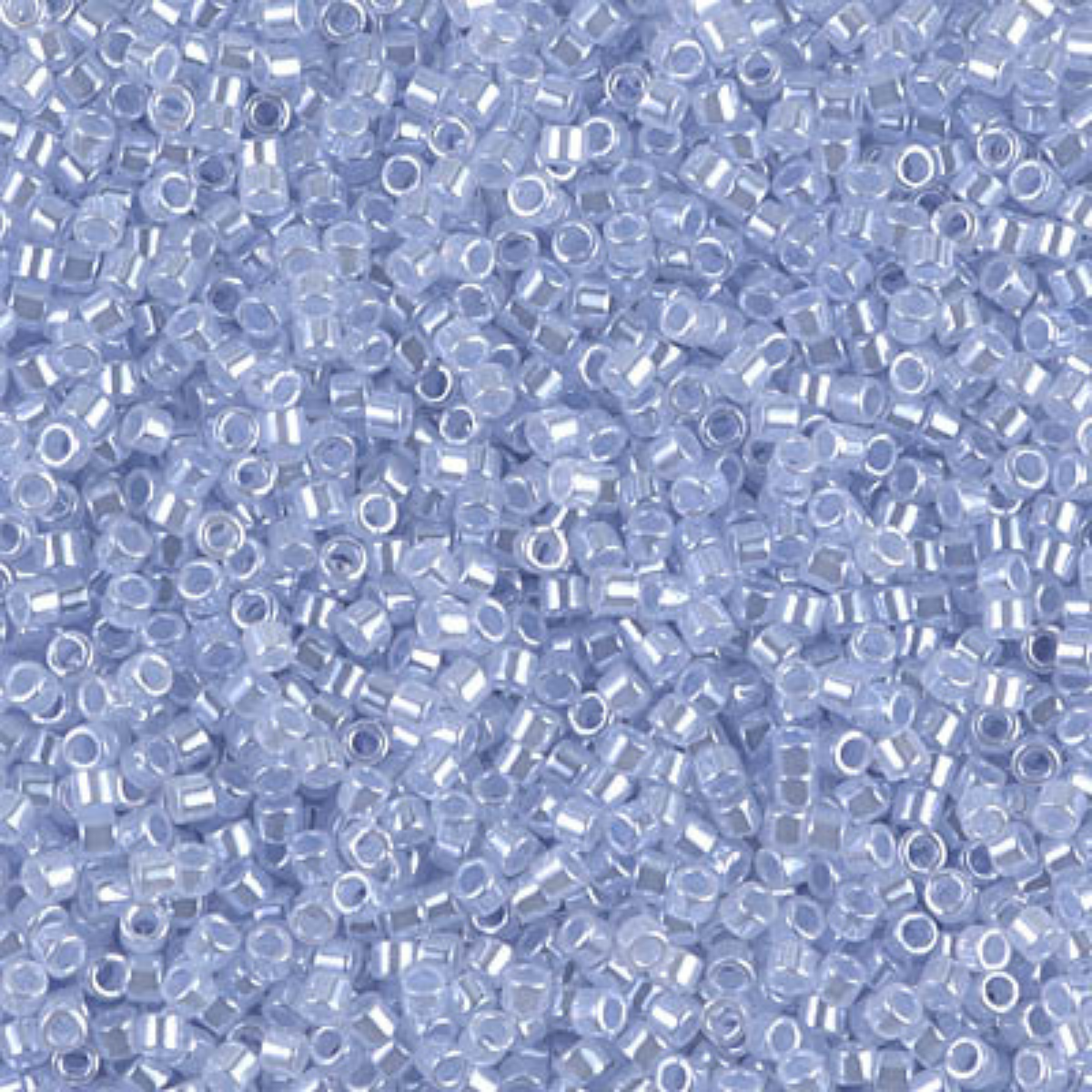 Miyuki 11/0 Delica Beads, DB0257, Lined Crystal/Light Sapphire, 5g