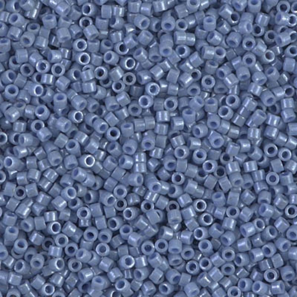 Miyuki 11/0 Delica Beads, DB0266, Opaque Denim Blue Luster, 5g