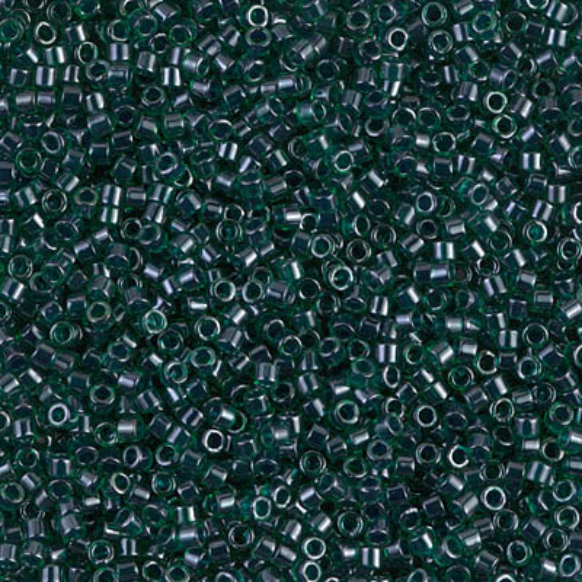 Miyuki 11/0 Delica Beads, DB0275, Lined Emerald Luster, 5g