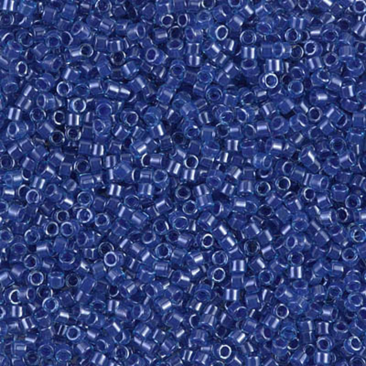 Miyuki 11/0 Delica Beads, DB0285, Lined Aqua/Sapphire, 5g