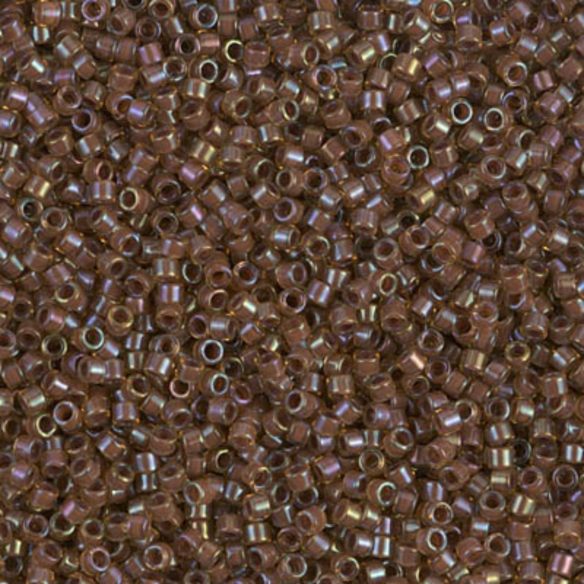 Miyuki 11/0 Delica Beads, DB0287, Cinnamon Lined Topaz Luster, 5g