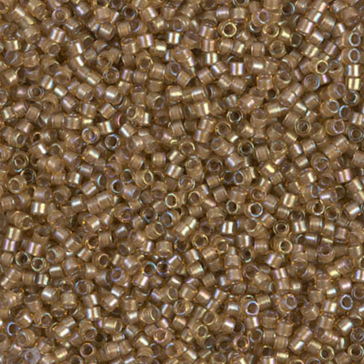 Miyuki 11/0 Delica Beads, DB0288, White Lined Saffron AB, 5g