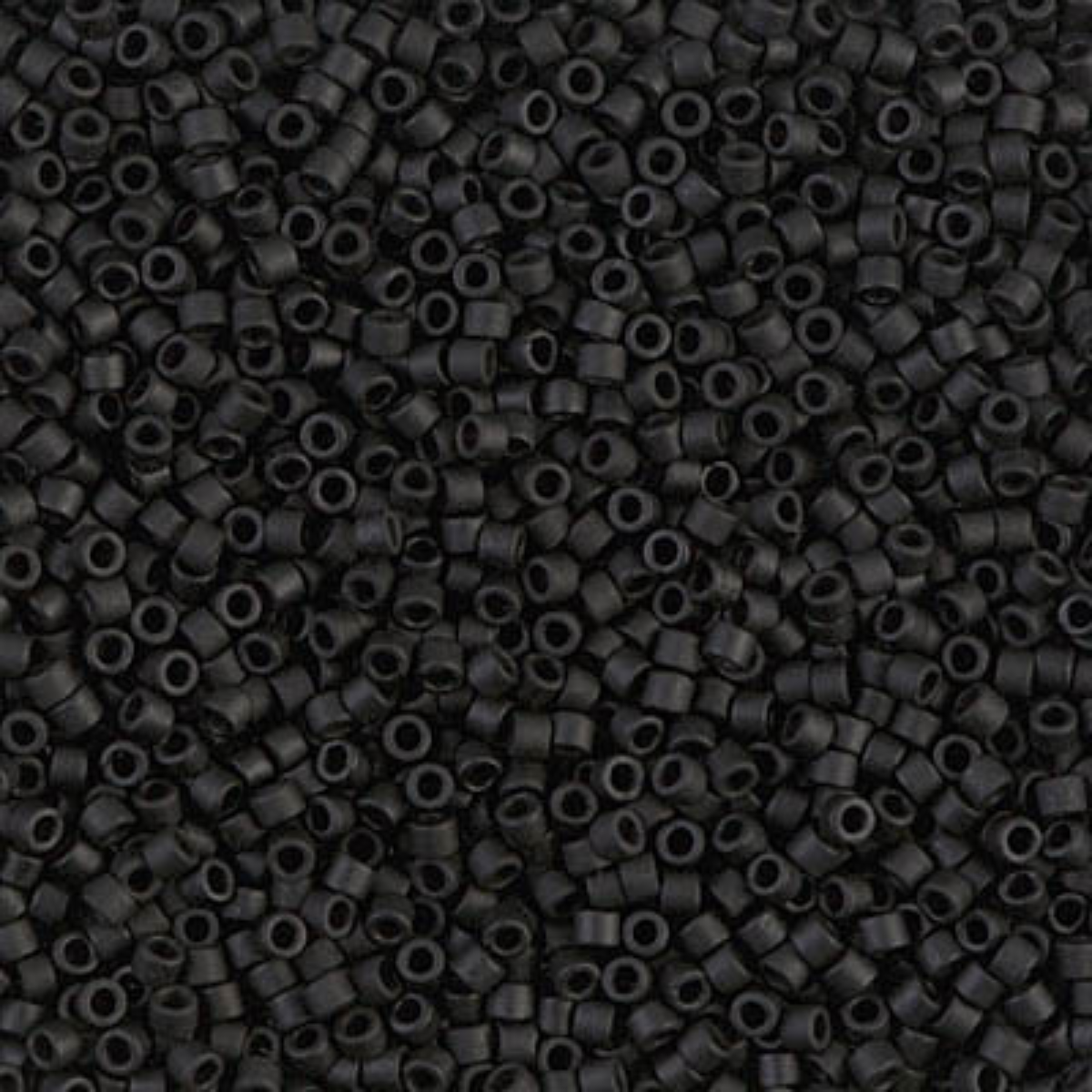Miyuki 11/0 Delica Beads, DB0310, Matte Black, 5g, 50g