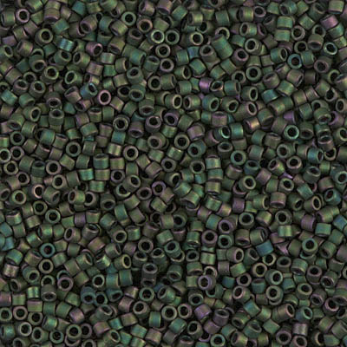 Miyuki 11/0 Delica Beads, DB0327, Metallic Matte Teal Iris, 5g