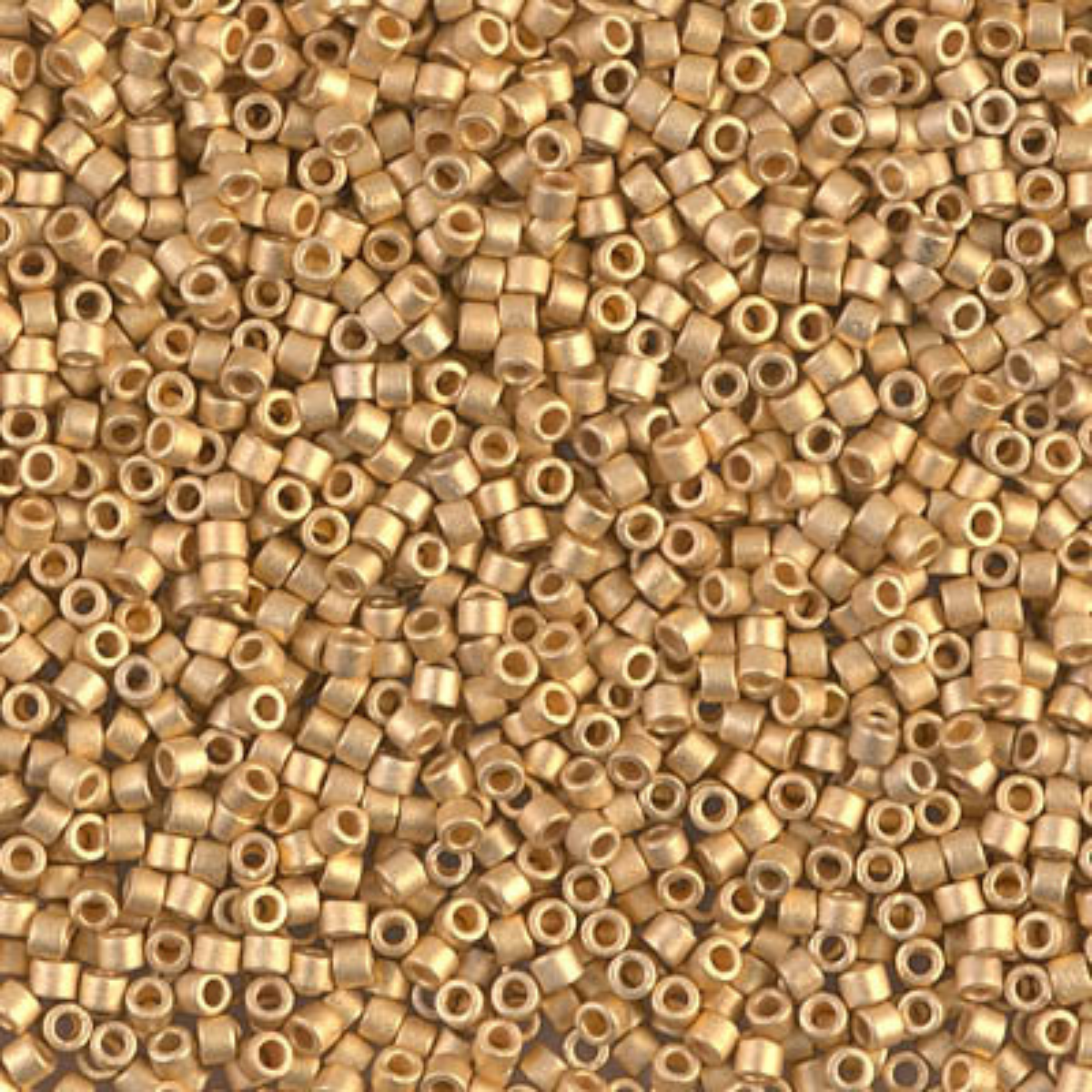 Miyuki 11/0 Delica Beads, DB0331, Metallic Matte 24KT Bright Yellow Gold, 5g