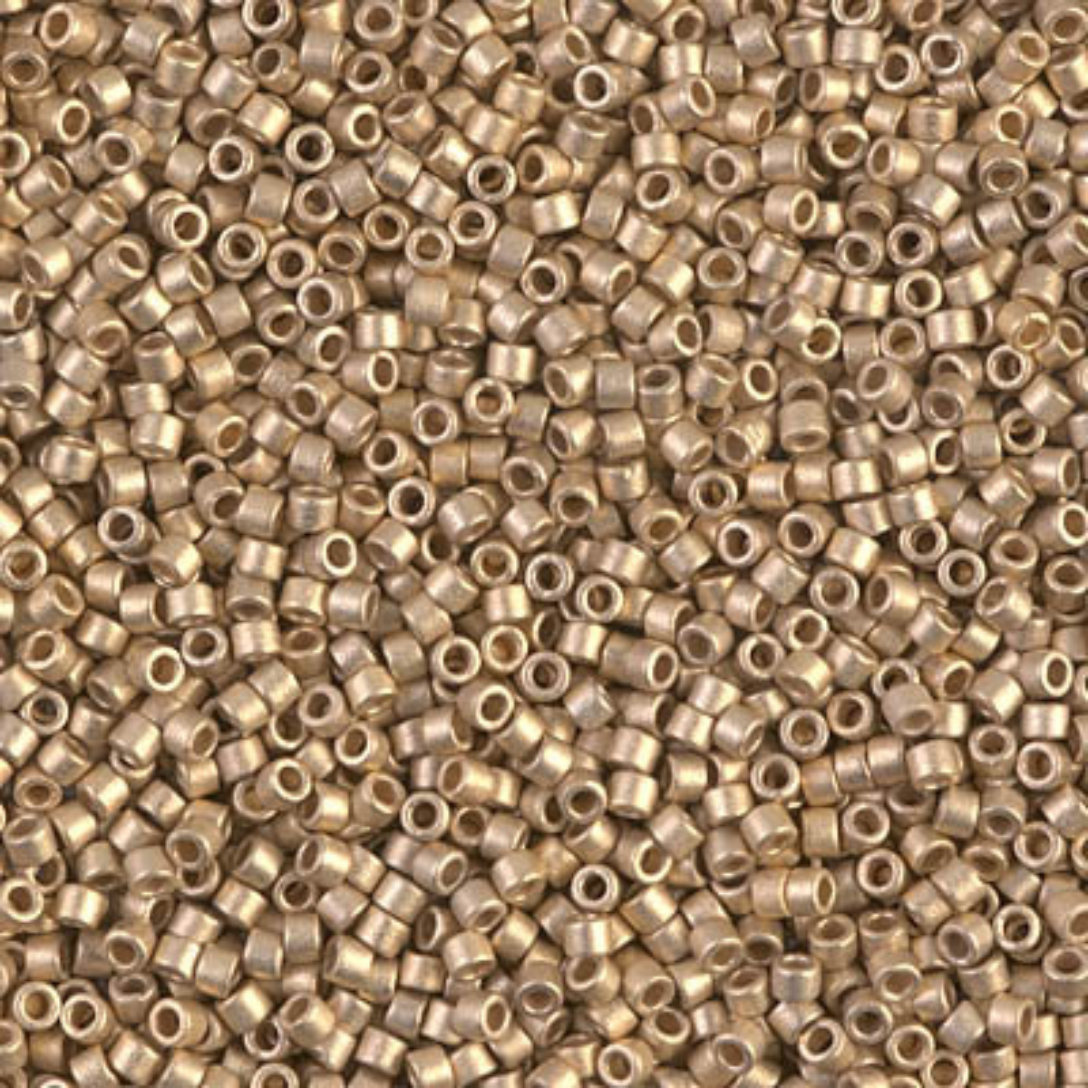 Miyuki 11/0 Delica Beads, DB0334, Metallic Matte 24KT Dark Yellow Gold, 5g