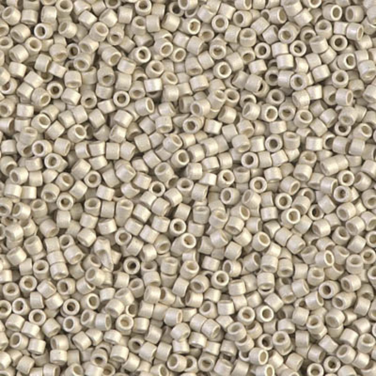 Miyuki 11/0 Delica Beads, DB0335, Galvanized Matte Silver, 5g