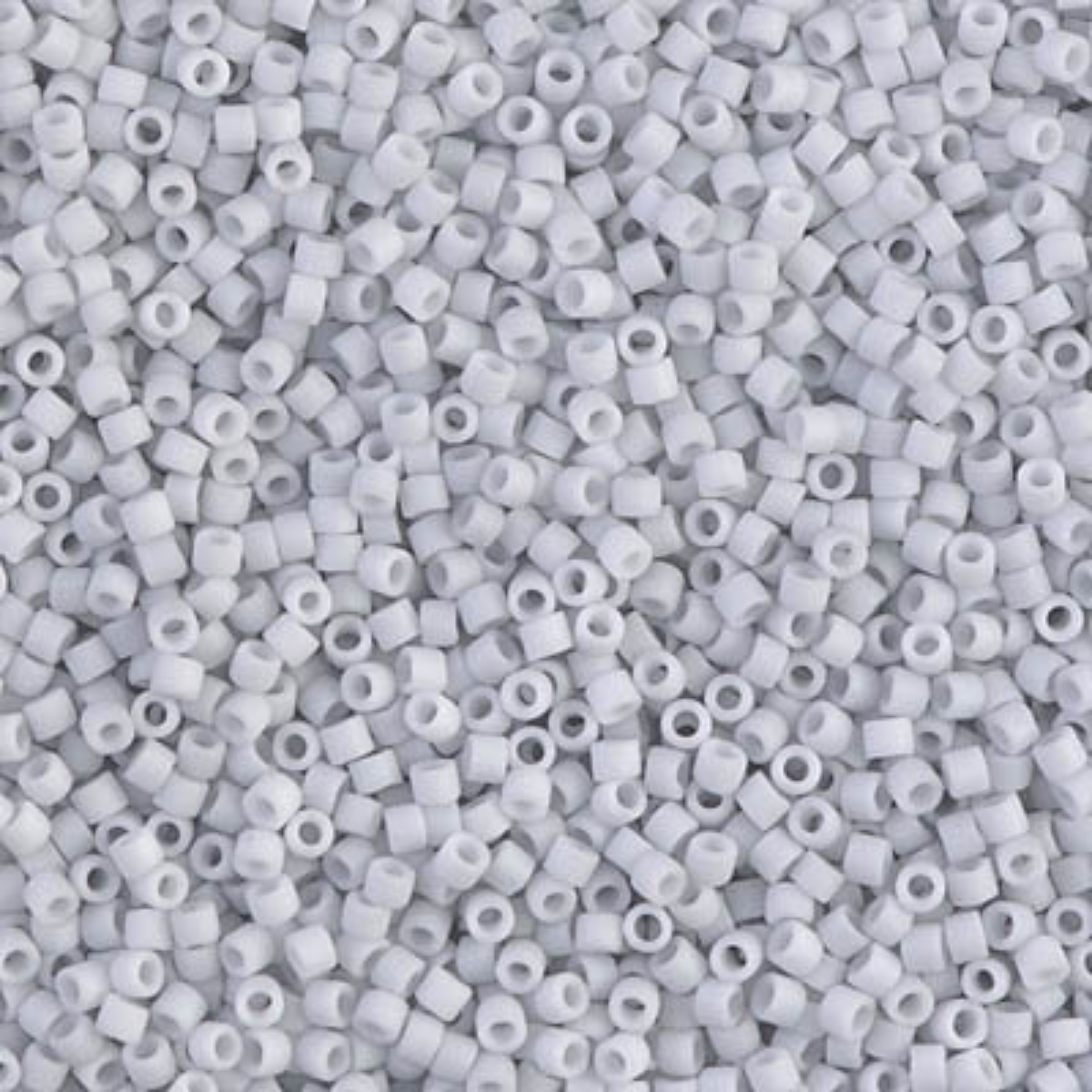 Miyuki 11/0 Delica Beads, DB0357-1, Matte Light Gray, 5g