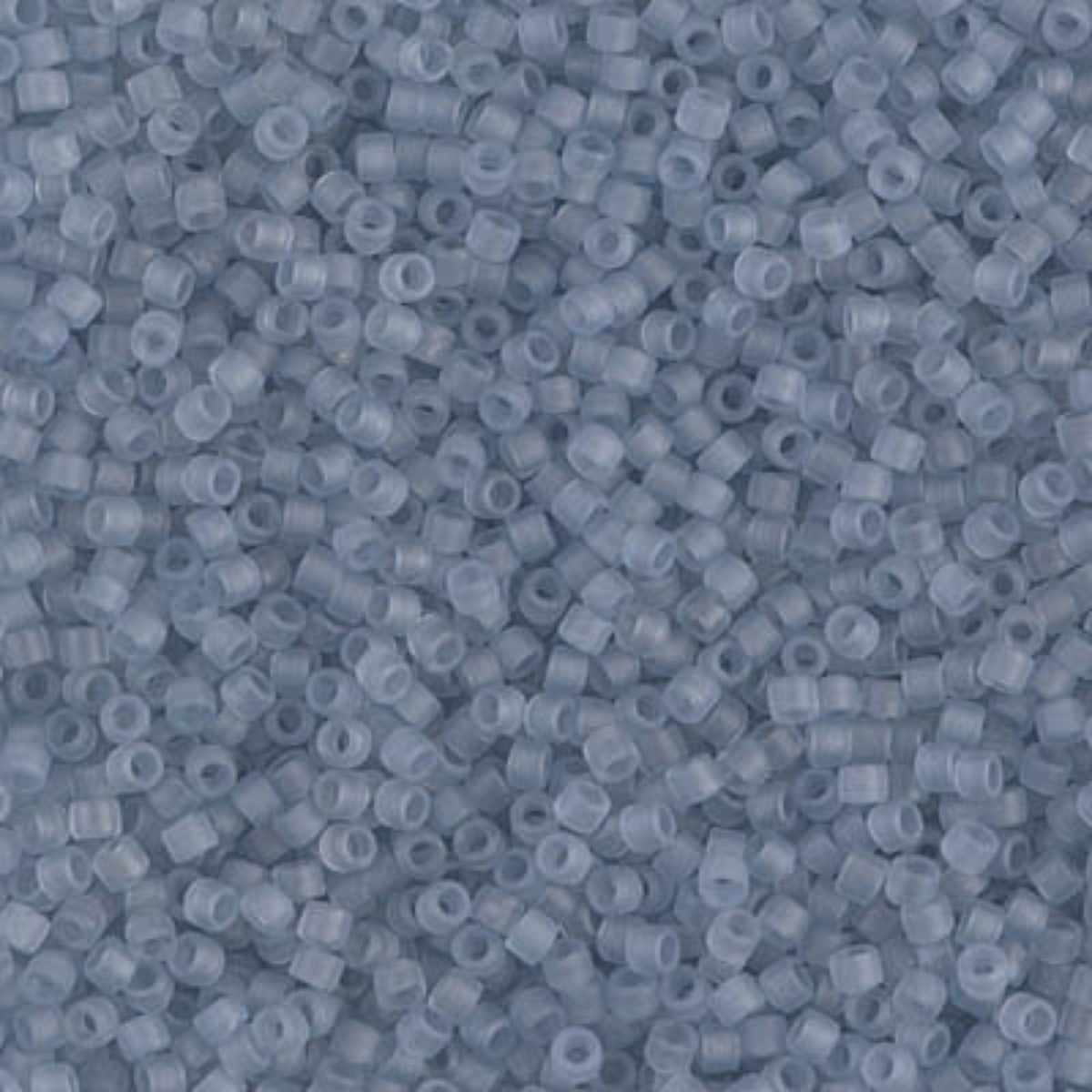 Miyuki 11/0 Delica Beads, DB0381, Transparent Matte Shadow Gray, 5g