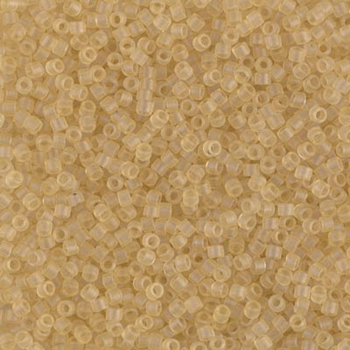 Miyuki 11/0 Delica Beads, DB0382, Matte Transparent Pale Topaz, 5g
