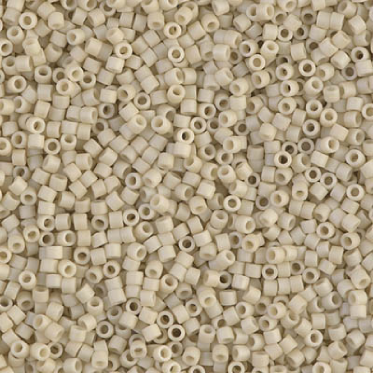 Miyuki 11/0 Delica Beads, DB0388, Matte Opaque Bone, 5g