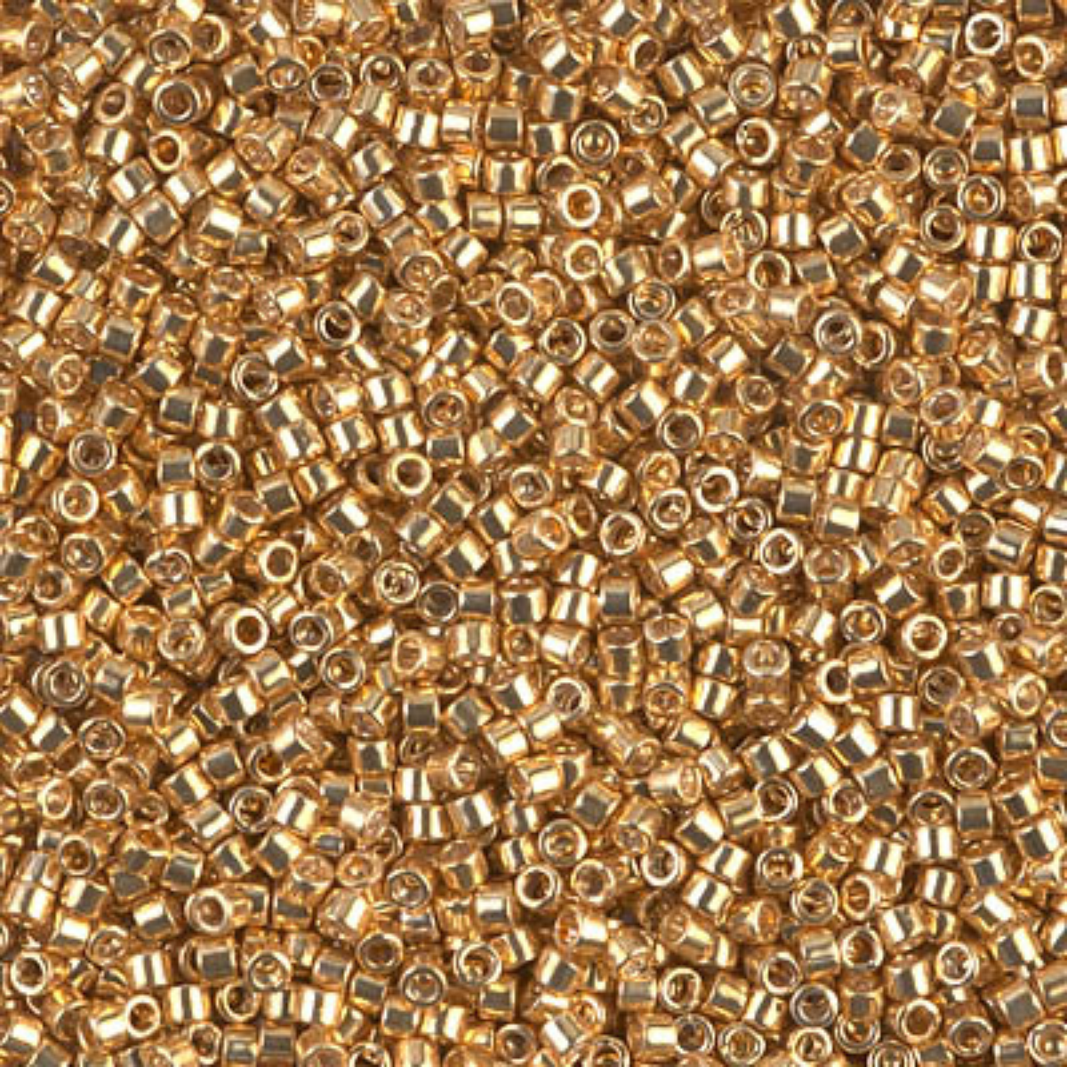 Miyuki 11/0 Delica Beads, DB0410, Galvanized Yellow Gold, 5g