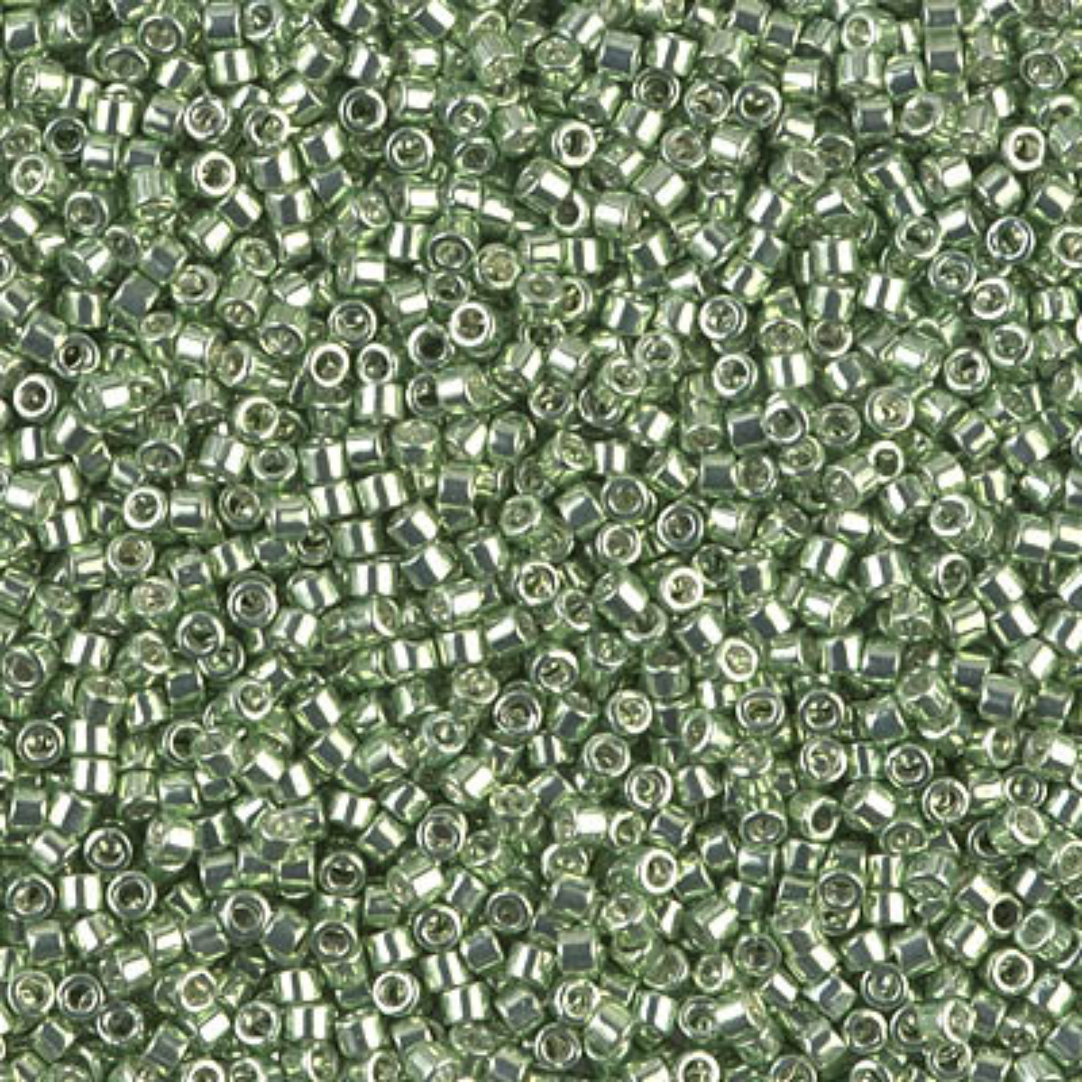 Miyuki 11/0 Delica Beads, DB0413, Galvanized Light Green, 5g