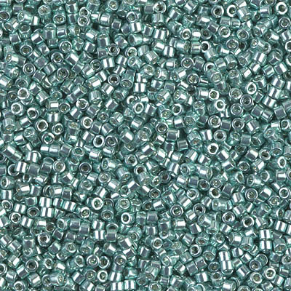 Miyuki 11/0 Delica Beads, DB0414, Galvanized Green, 5g